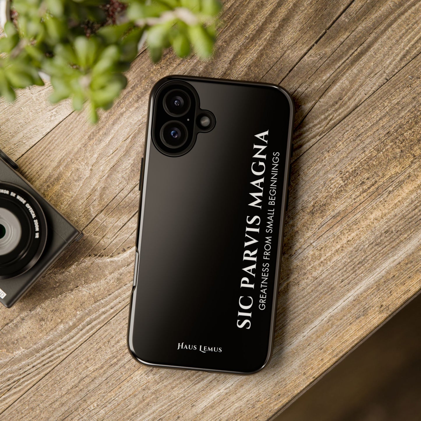 Minimalist iPhone Case - 'Sic Parvis Magna'