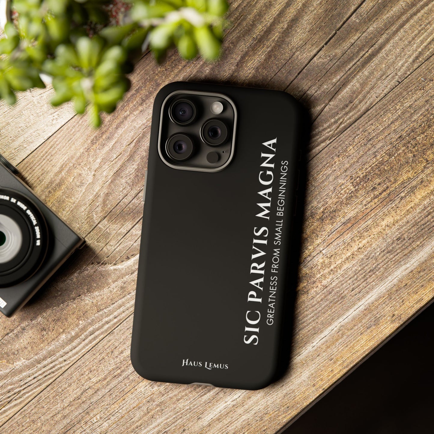 Minimalist iPhone Case - 'Sic Parvis Magna'