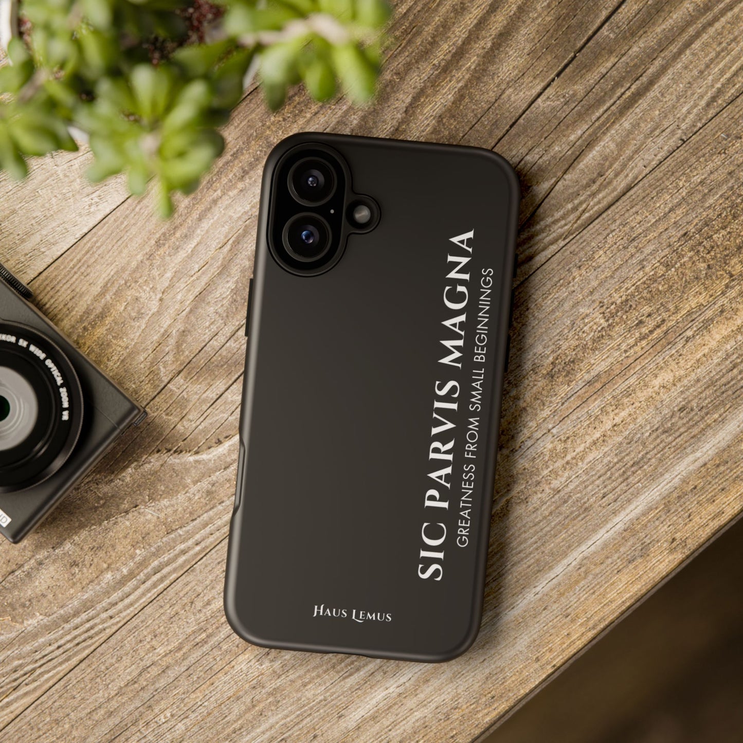 Minimalist iPhone Case - 'Sic Parvis Magna'