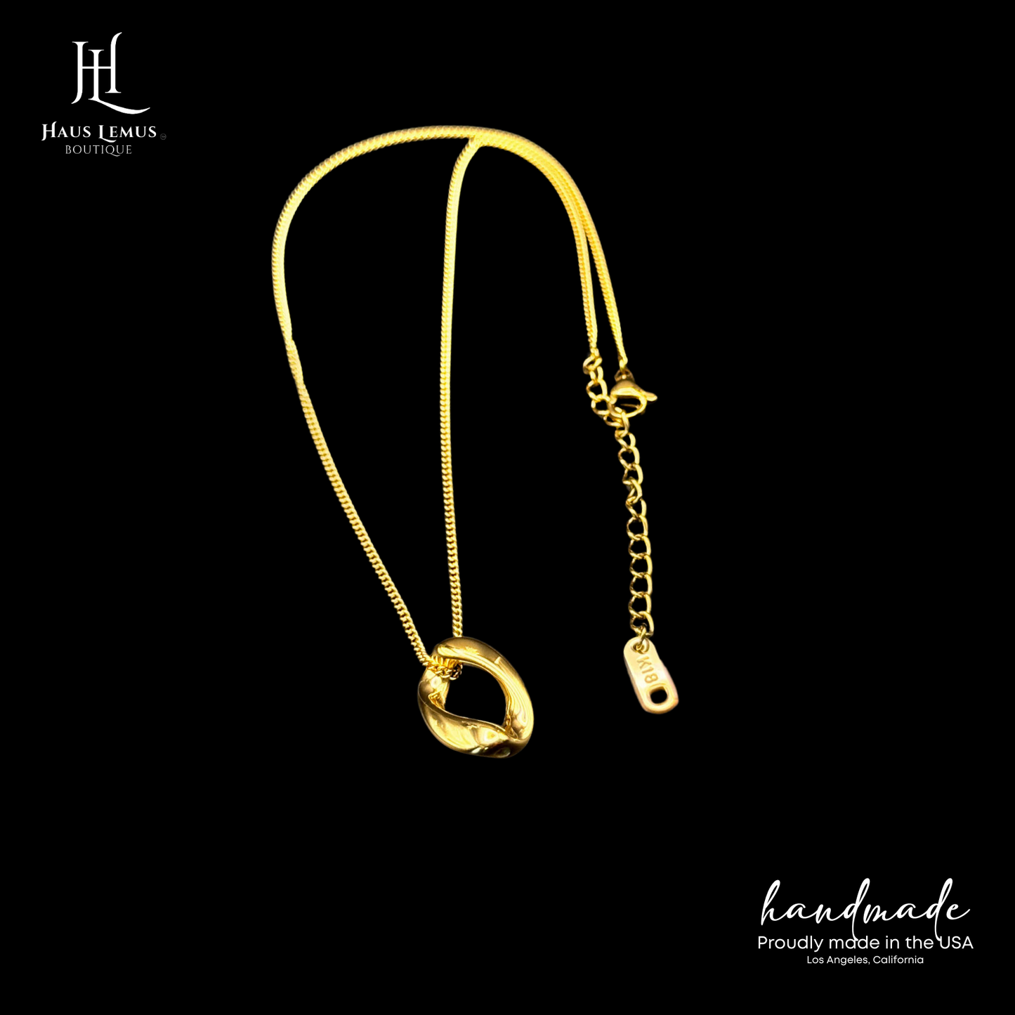 18K Gold Infinity Loop Necklace