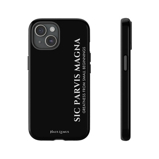 Minimalist iPhone Case - 'Sic Parvis Magna'