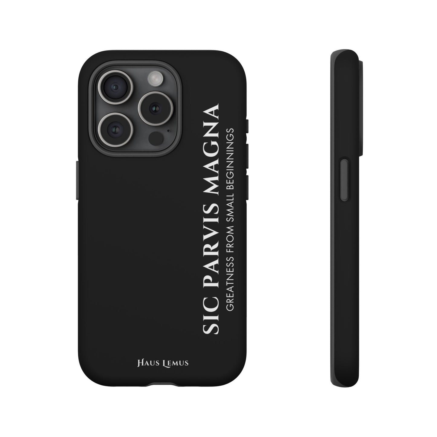 Minimalist iPhone Case - 'Sic Parvis Magna'