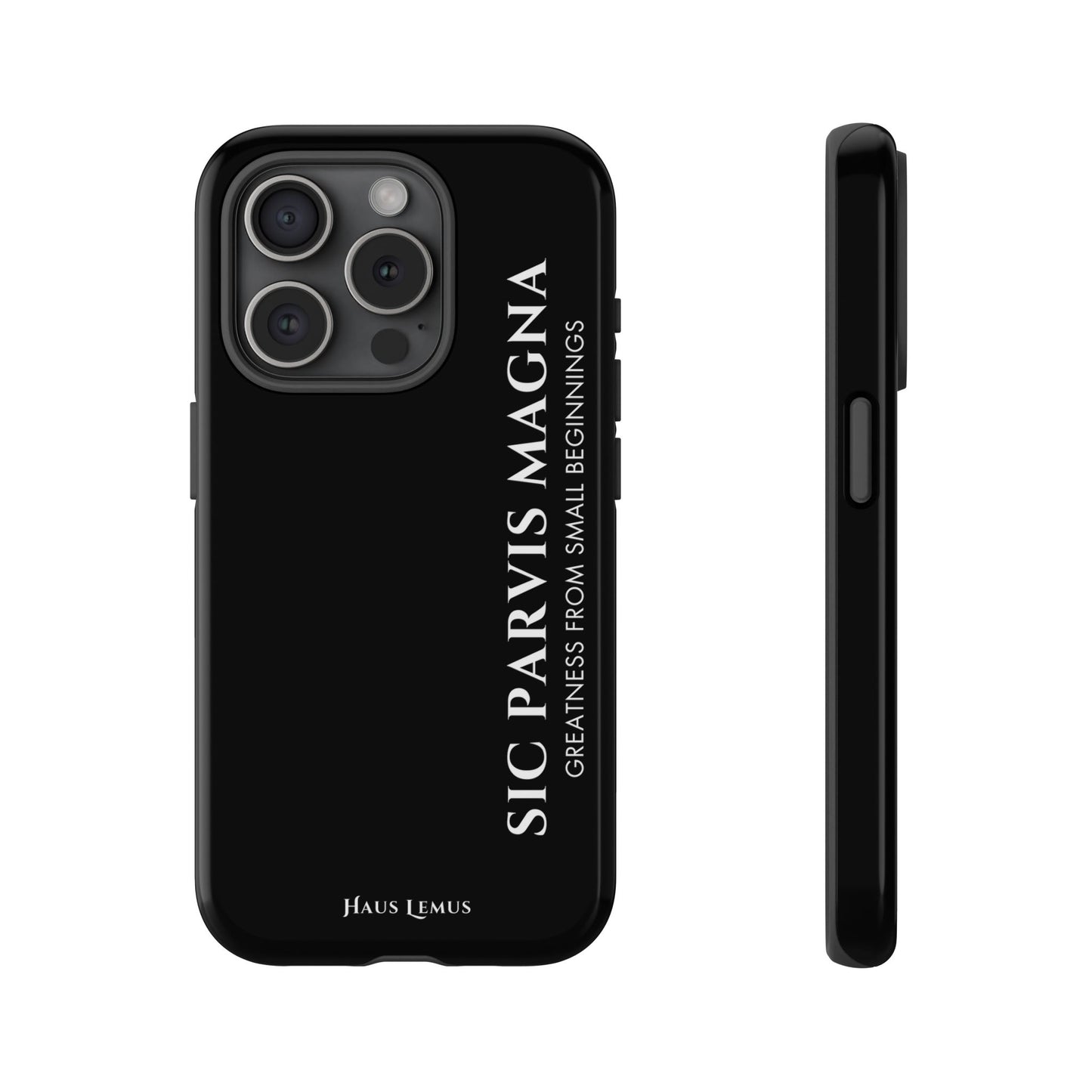 Minimalist iPhone Case - 'Sic Parvis Magna'