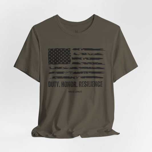 Duty Honor Resilience Flag Tee