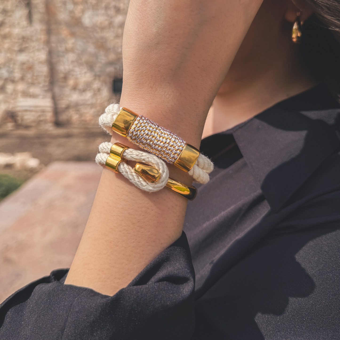 Ivory Gold Bracelet Set