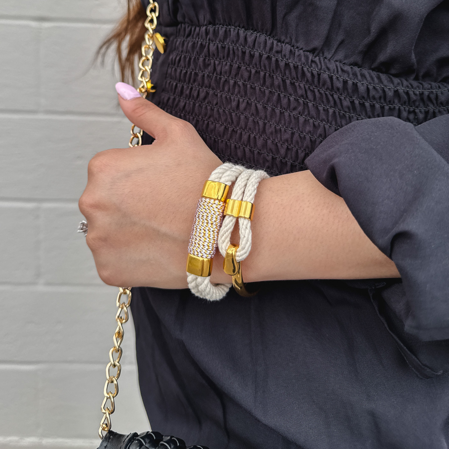 Ivory Gold Bracelet Set