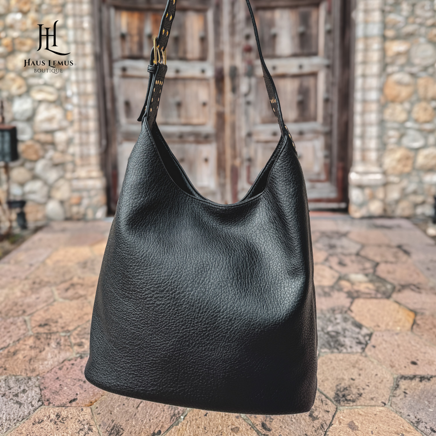 Chic Vegan Leather Hobo Bag