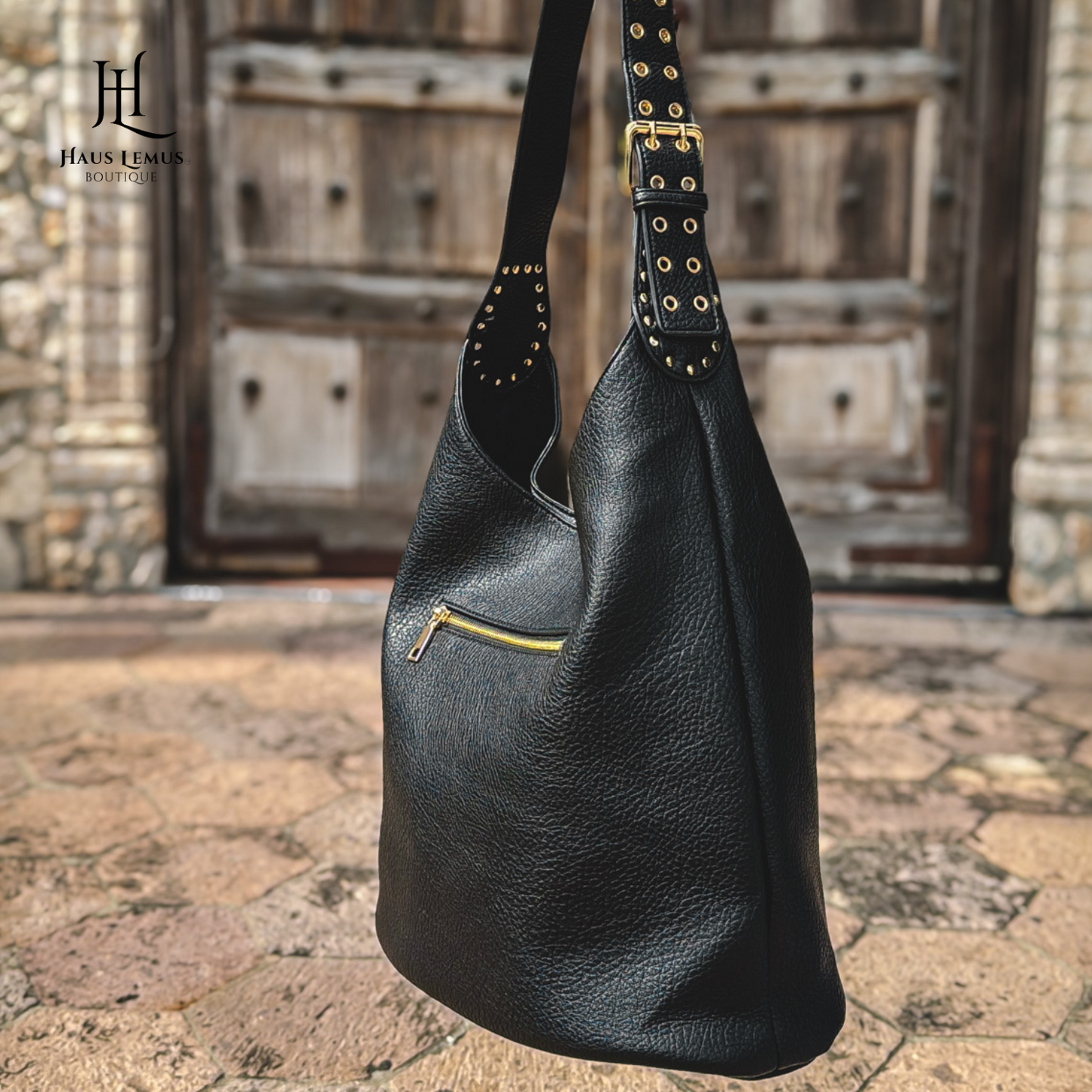 Chic Vegan Leather Hobo Bag