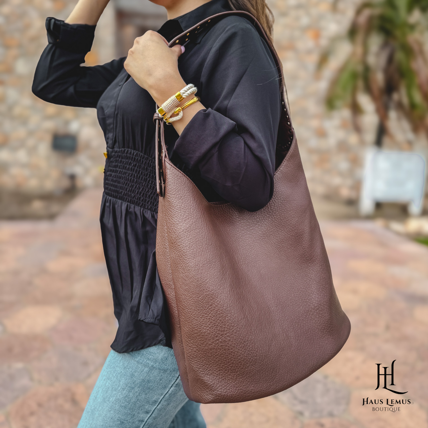 Chic Vegan Leather Hobo Bag